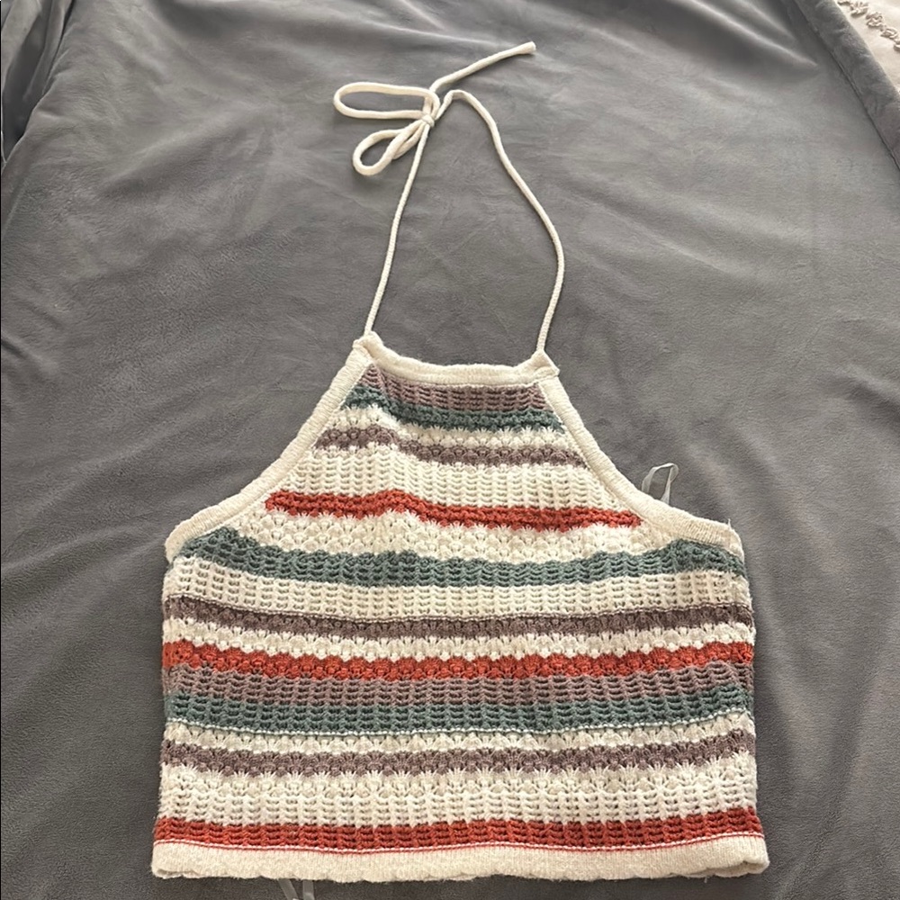 Tillys RSQ knitted halter tank crochet